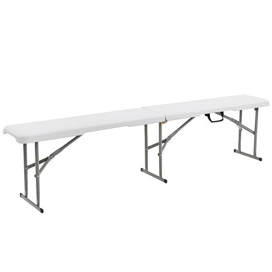 6 Feet Portable Picnic Folding Bench 550 lbs Limited with Carrying